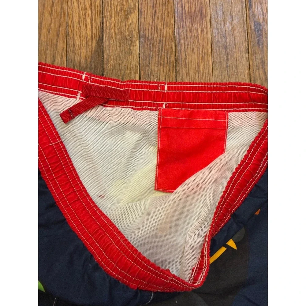 🎉Angry Birds Kids Swim Trunks  Blue Red Board Shorts  Size M
